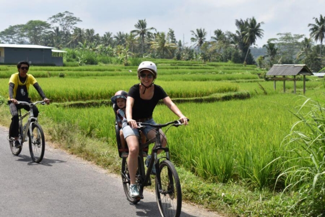 Inspectie van een fietstour op Bali Inspectie van een fietstour op Bali