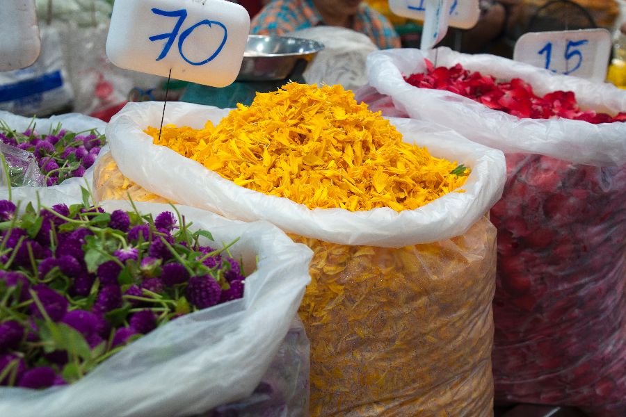 thailand bangkok pak klong talat flower market
