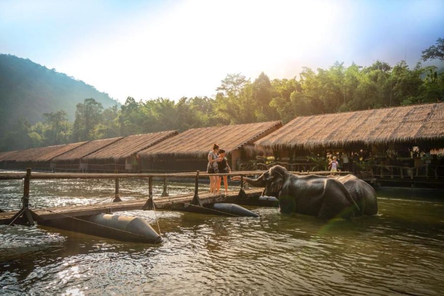 thailand kanchanaburi river kwai jungle rafts